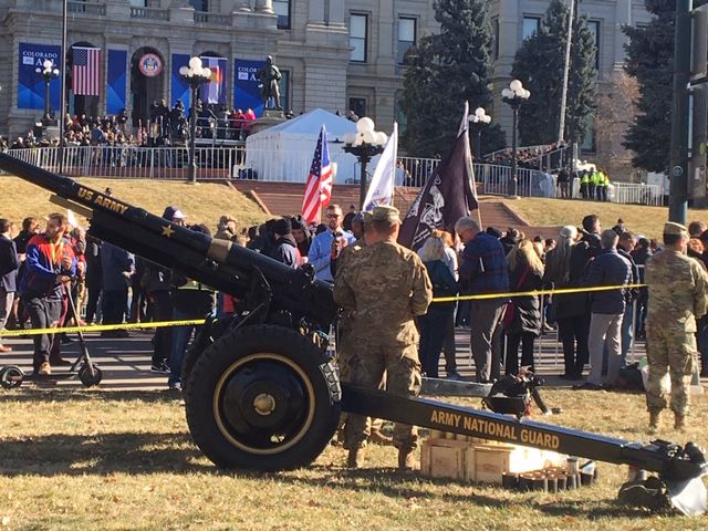 Preparing for the 21-gun salute